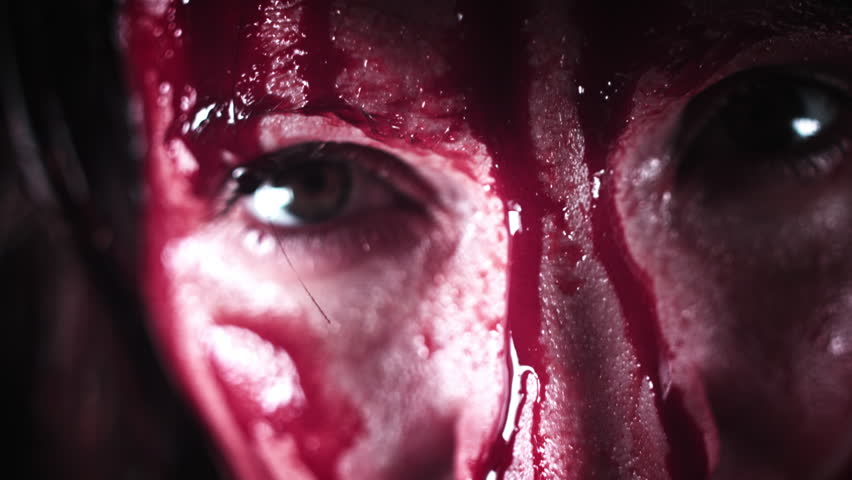 4K Horror Bloody Woman Close-up Eyes | Shutterstock HD Video #26927224