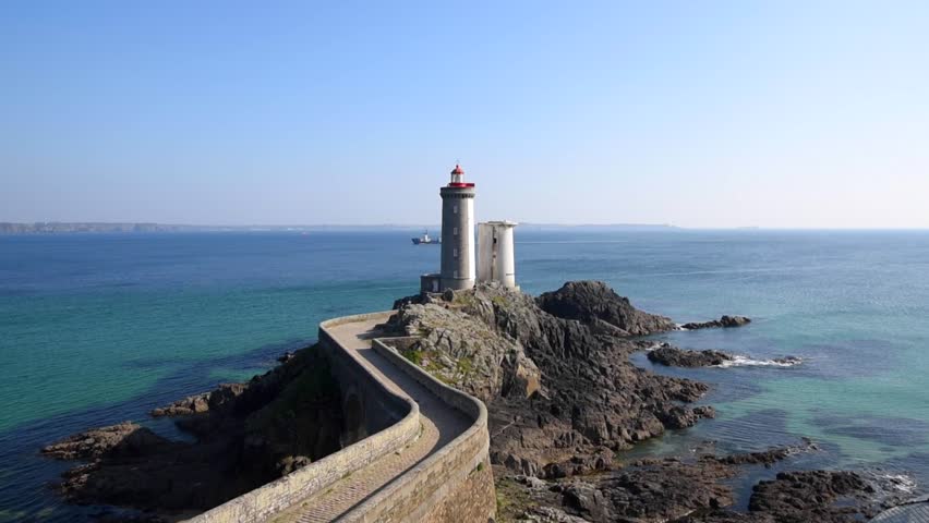 Panoramic view of Phare du Petit Minou in Plouzane. Brittany, France.