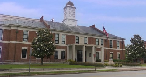 Daytime Establishing Shot Onslow County Courthouse Stock Footage Video