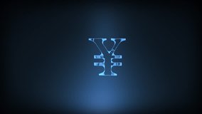  
Computer network connections. Abstract futuristic polygonal animation on blue background Yen. Seamless looping currency - Powered by Shutterstock - Get 15% off with code: PIKWIZARD15