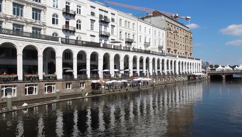Hamburg, Germany - Kleine Alster canal.