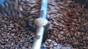 Very Nice Coffee Beans Rotating Video.