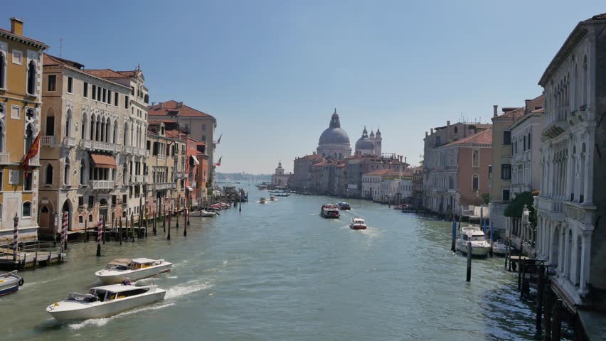 Grand Canal in Venice in morning light.