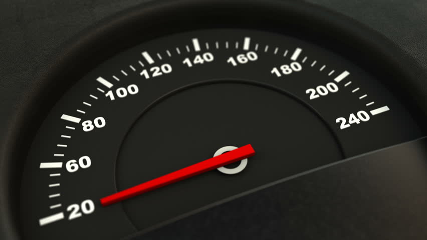 3d animated speedometer, fast and normal speeds