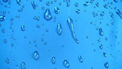 Big drop of water. Blue color Stock-video