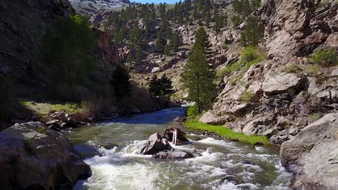 Aerial Drone Video of River in Colorado