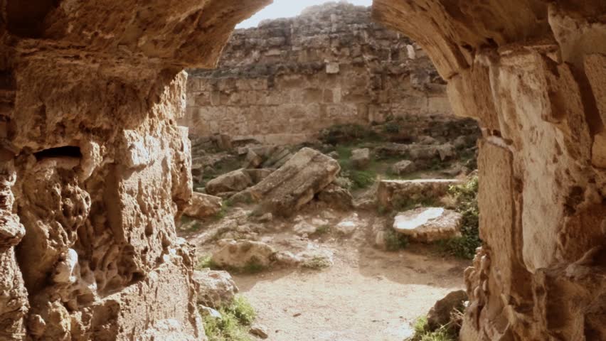 Salamis is an Ancient Greek City-State on the East Coast of Cyprus, at the Mouth of the River Pedieos, North of Modern Famagusta. Antique Ruins Near Mediterranean Sea. There Are Baths, Public