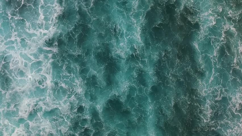 Top View of the Giant Waves, Foaming and Splashing in the Ocean, Sunny Day, Slow Motion Video, Indonesia, Bali | Shutterstock HD Video #27008998