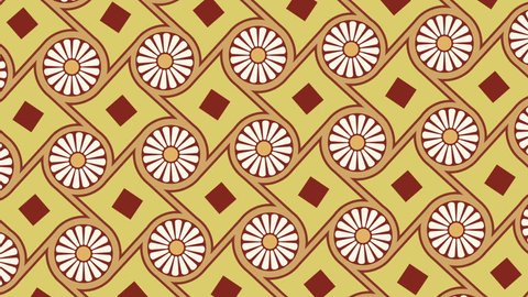 Ancient Egyptian Pattern. Looped Animated Background Stock Video