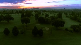 Aerial of golf course 