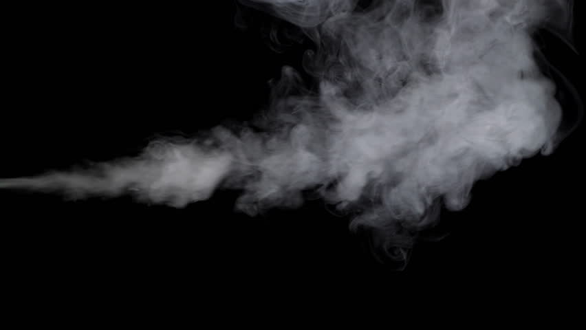 Smoke Steam On Black Background Stock Footage Video (100% Royalty-free