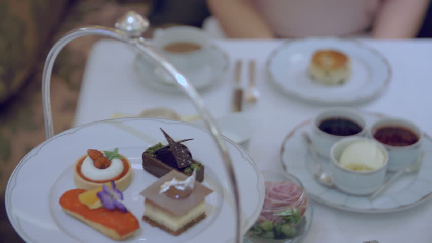High tea desserts close-up