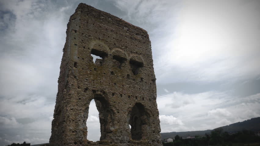 Timelapse of the clouds above the ancient Roman Temple of Janus
