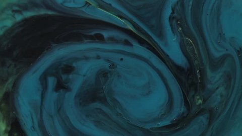 Awesome Blue and Black Background MACRO - A cool swirl of blue and black paint moving in circles, spinning, and mixing.