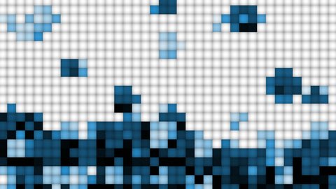 stacked blue flickering blocks background - on white (FULL HD)
