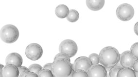 stacked spheres background - falling big white pearls - on white (FULL HD) - Powered by Shutterstock - Get 15% off with code: PIKWIZARD15