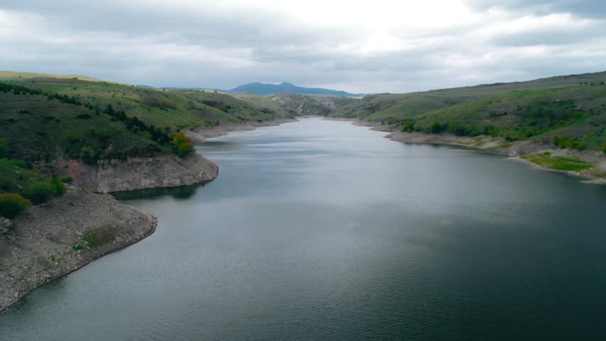 Aerial Shot Of Natural Water Supplies 