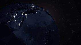 Sunrise view over planet Earth views in space. High quality 4K. 
