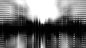 Geometric black and white climbing light rays animated looping CG abstract background 