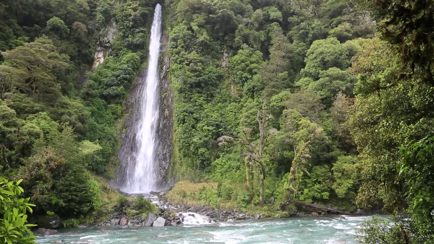 Thunder Creek Falls - New Zealand