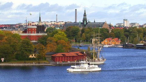 STOCKHOLM, SWEDEN - Fall 2010: Panoramic view of water in Stockholm, Sweden