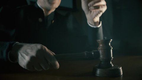 the hammer in the hand of the judge
