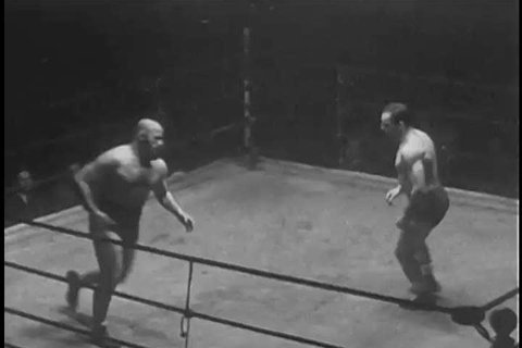1930s: Professional wrestler Tony Slano is beaten in a match at St. Nicholas Arena, in New York City, in 1935.