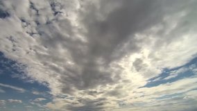 TIME-LAPSE: sun coming out from clouds