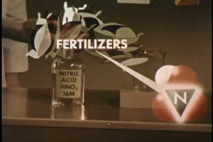 1960s: A range of molarities and methyl violet being added to nitric acid with an indication of a high hydrogen ion concentration is shown, in 1962.