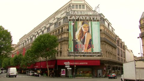 PARIS, FRANCE - AUGUST 2006: View of Galeries Lafayette in Paris, France