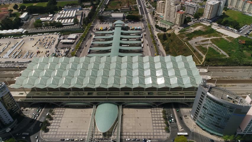 Modern Train Station, Lisbon, Portugal
Gare do Oriente
Aerial View made by professional drone