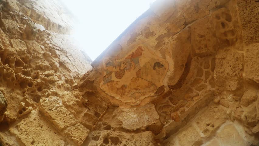 Salamis is an Ancient Greek City-State on the East Coast of Cyprus, at the Mouth of the River Pedieos, North of Modern Famagusta. Antique Ruins Near Mediterranean Sea. There Are Baths, Public