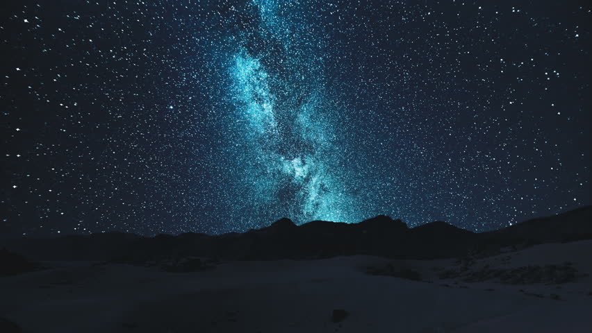 Perseid Meteor Shower and Milky Way over Arid Desert