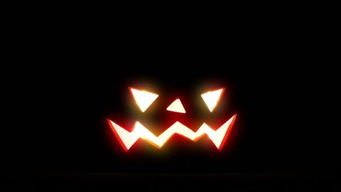 Halloween, explosion inside the pumpkin. 3d animation, full HD Vídeo Stock