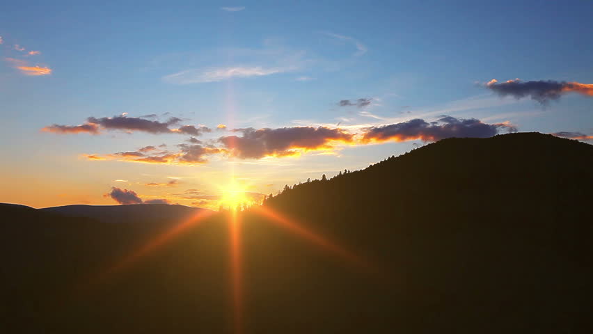 mountain landscape. sunset. Royalty-Free Stock Footage #2712977