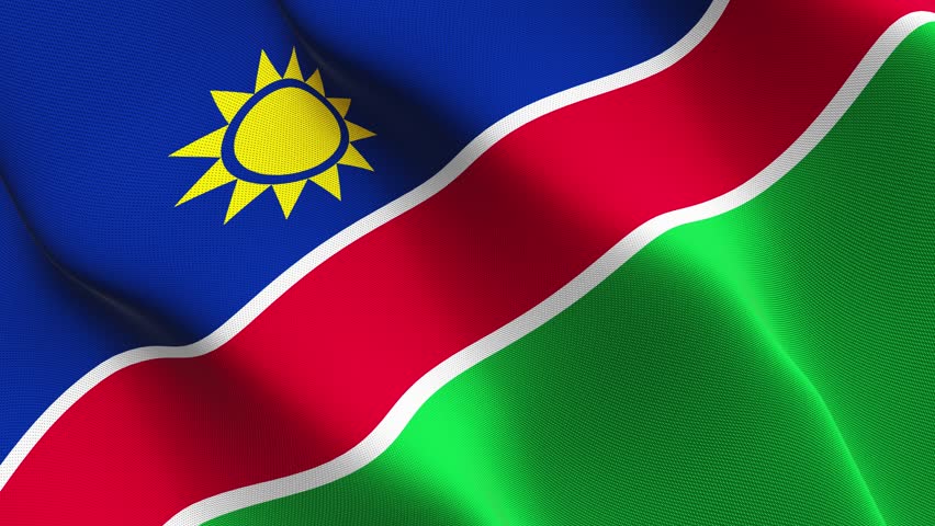 Namibia Flag Waving Seamless Loop Stock Footage Video 100