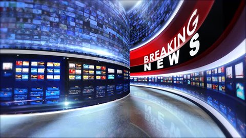 Breaking News 3d virtual tv studio background..Virtual set studio for chroma footage Realize your vision for a professional-looking studio