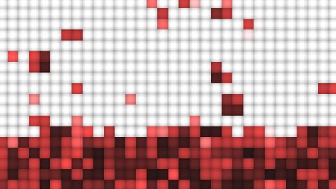 graphic background of stacked blocks in red color tones (FULL HD)