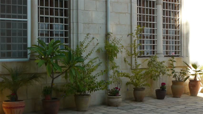 Russian Candle bell tower and Orthodox Church of Ascension in Jerusalem