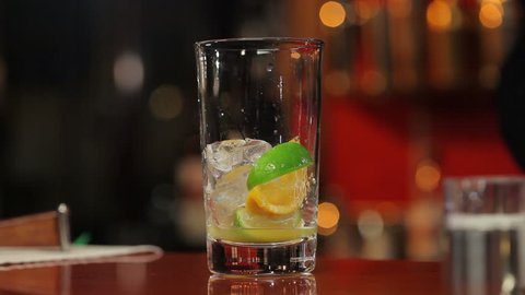Cocktail  preparation (time-lapse)