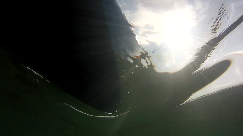 Underwater shot on ocean shoreline