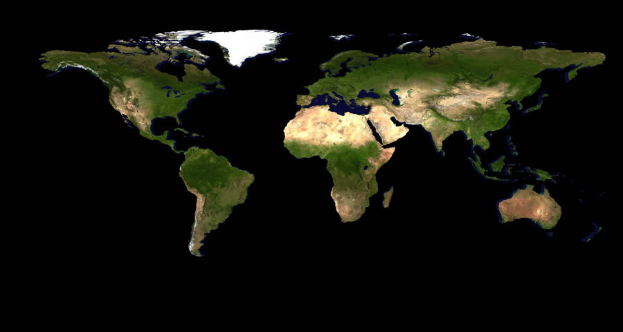 World Map Earth Satellite View Stock Footage Video 100 Royalty