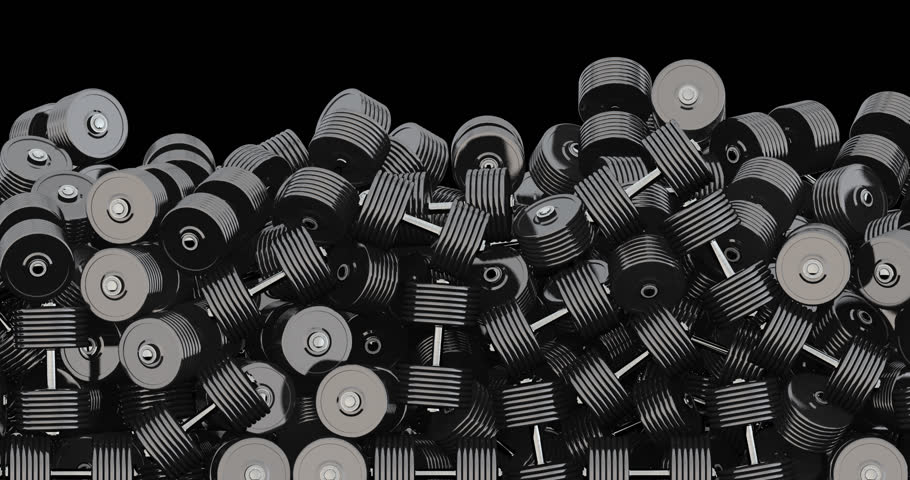 Falling Dumbbells Concept 3d Animation Stock Footage Video (100% ...
