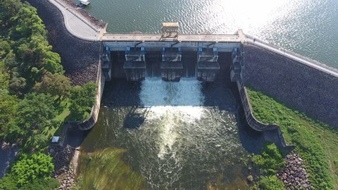 Aerial shot Hydropower Plant Hydroelectric Dam