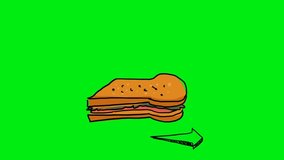 sandwich hand drawn animation - Powered by Shutterstock - Get 15% off with code: PIKWIZARD15