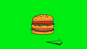 burger hand drawn animation