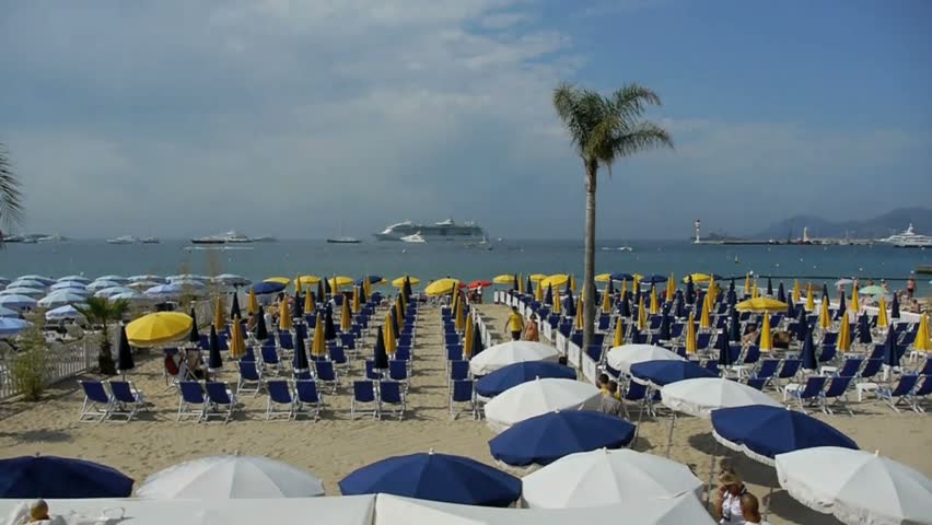 Beach in La Croisette of Cannes
