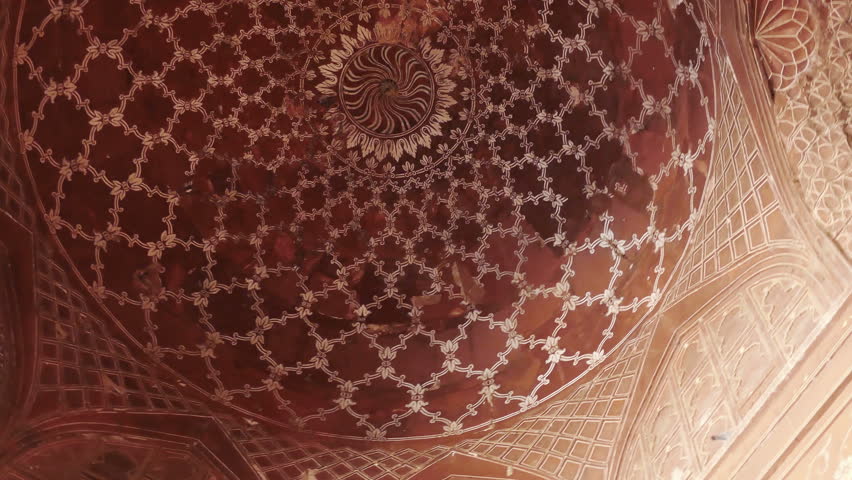 Dome details in Taj Mahal. Agra, India. Royalty-Free Stock Footage #27247222