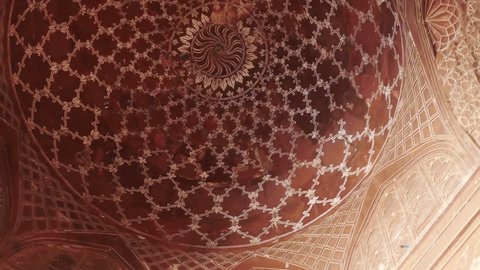 Dome details in Taj Mahal. Agra, India.
