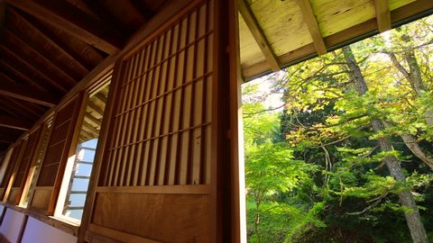 Light and shadow of tradition japanese house.